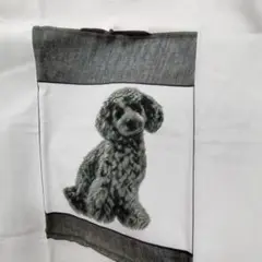 gray 犬プリント Tシャツ男女兼用