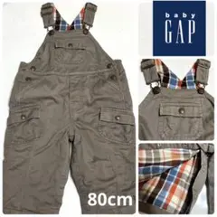 【美品】BabyGAP ベビーギャップ オーバーオール サロペット 秋冬 80