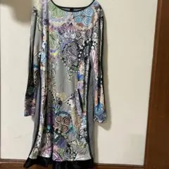 MARCCAIN マークケイン　長袖ワンピース　マルチ　柄ハンガリー