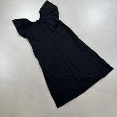【シュガースプーン】（F）シャツワンピース ノースリーブ ビッグカラー Aライン