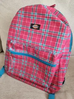 Dickies リュック ピンク チェック 外ポケット アメリカン
