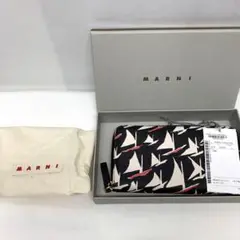 MARNI 総柄長財布 ラウンドジップ