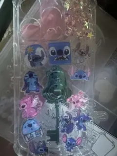 スティッチキャラクター透明スマホケース
