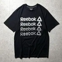 Reebok ロゴプリント　トレーニング　スポーツ　ストリート　黒　ブラック　M