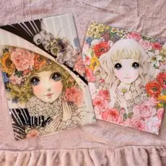 高橋真琴展★卒寿記念★クリアファイル2枚セット★ハンカチ 卒寿記念 高橋真琴 展 MACOTO JAPON」 （伊勢丹新宿店本館
