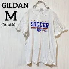 GILDAN【M】BRITISH SOCCER 半袖 Tシャツ 白 キッズ