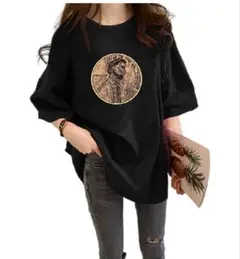 sadall レディース 半袖 ビックシルエット Tシャツ 綿　ad8-793