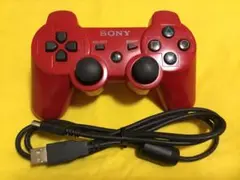 PS3 純正コントローラー USB充電ケーブル付き 【美品 完動品 中古】