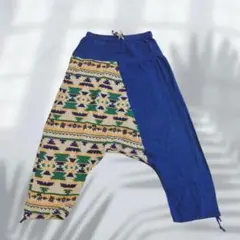 ユル yul サルエルパンツ ゆったり 男女兼用 エスニック柄 綿100%