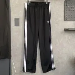 adidas トラックパンツ　3ライン　ファイヤーバード　ブラック　ジャージ