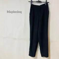 【メープルサンク】レディースパンツ　紺　ポケット　ファスナー　1607