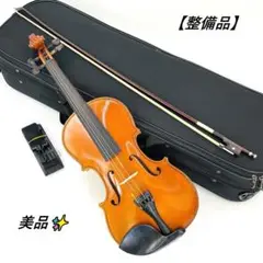 ハンドクラフト バイオリン 4/4 弓 ストラップ バッグケース付き【整備品】