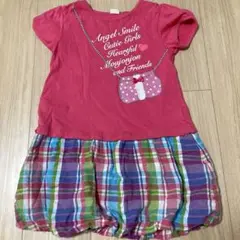 女の子　半袖ワンピース　130cm ムージョンジョン