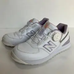 【極美品】NB ニューバランスゴルフ 23cm 574 白 スパイクレス 2E