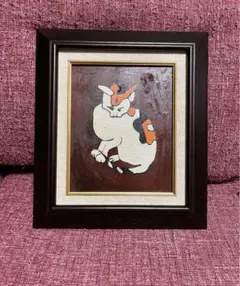 SALE(F10号)香月泰男 【あざみ】裏シール有/肉筆/表裏にサイン有/砂画 SALE(F10号)香月泰男 【あざみ】裏シール有/肉筆/表裏にサイン有