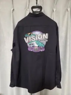 VISION STREET WEAR　恐竜刺繍　バックプリント　長袖シャツ