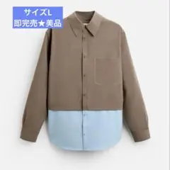 【完売★美品】ZARA カラーブロック シャツ L