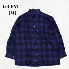 美品✨️LeCENT　ルセント【M】ウール混チェックシャツ　　フロントボタン
