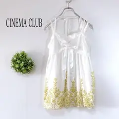 シネマクラブ【Ｌ】キャミチュニック 重ね着風　シフォン　トップス