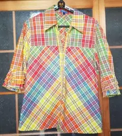 エスカーダ ESCADA SPORT チェック フリルシャツ
