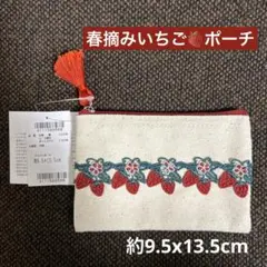 近沢レース　♥️春摘みいちご♥️のトラベルケースLサイズ 春を感じるいちごモチーフ｜大人の女性も取り入れやすいいちごの