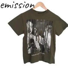 emission エミッション　Tシャツ　【S】トップス　ビックロゴ　カーキ