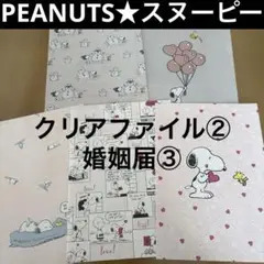ゼクシィ婚姻届③クリアファイル②・PEANUTS★スヌーピー・SNOOPY