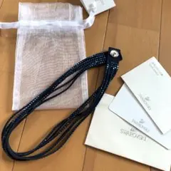 スワロフスキー レザー ブレスレット バングル チョーカー