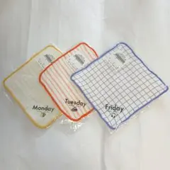 【新品】BREEZE ブリーズ　WEEKハンカチ　ミニタオル　3枚セット