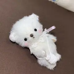 テディベア 白熊ちゃん シュタイフ 可愛い小さなくま ハンドメイド ぬいぐるみ