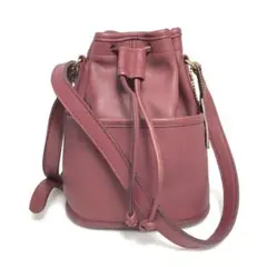 【良品】COACH オールドコーチ ショルダーバッグ 巾着 レザー ボルドー