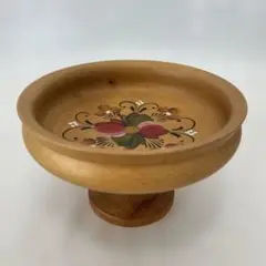 ノルウェーの伝統的な装飾様式である「ローズマリング」木製のボウル10x15cm