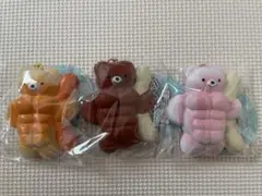 筋肉くまパン スクイーズ　全3種