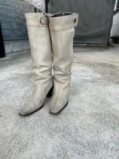 miu miu VERO CUOIO 本革 ロングブーツ ital製