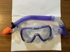 INTEX シュノーケルセット 紫　大人用　マリンスポーツ