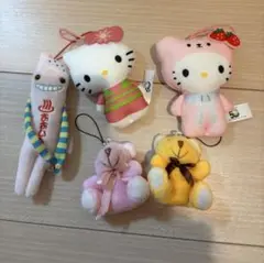 ハローキティ 熊 もけけ ぬいぐるみ マスコットセット