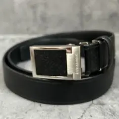 BURBERRY バーバリー ロゴバックル 牛革 ブラックレザー ベルト