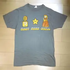 【珍】スーパーマリオ 00's 任天堂 ピーチ姫 キャラクターTシャツ