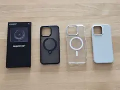 iPhone15 Pro Max用 スタンド付ケース2個+おまけ無印良品ケース等