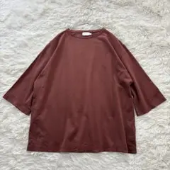 håndværk コットンTシャツ ボルドー系 Sサイズ