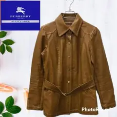 バーバリーブルーレーベルコーティングシャツジャケット 裏地ノバチェック M