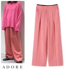 ◆幻◆ 新品 定価4.1万円 ADORE VERY掲載 ピンヘッドスムースパンツ