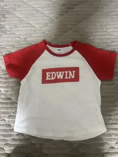 EDWIN ラグランスリーブ Tシャツ 赤白