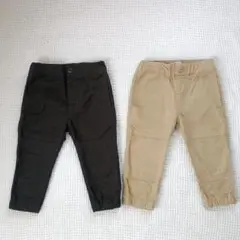 パンツズボン 黒 ベージュ 80cm