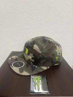 Monster Energy 迷彩キャップ ステッカー付き