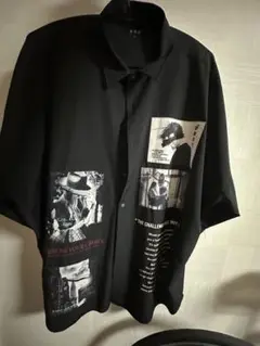 GGD ブラック グラフィックシャツ
