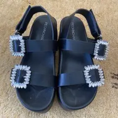 PECHINCHAR ブラックサンダル 36