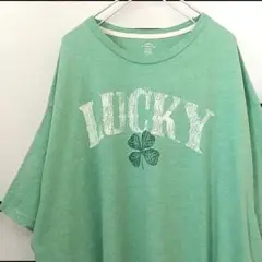 celebrate! LUCKY ビッグサイズ Tシャツ 緑系 3XL 海外古着