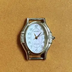 SEIKO EXCELINE シルバー 時計　文字盤のみ　電池切れ
