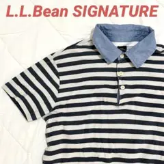 激安！美品！L.L.BeanSIGNATUREボーダーポロシャツ